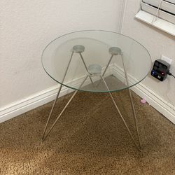 Glass coffee table