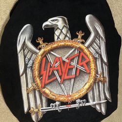 Supreme x Slayer Hoodie Black Box Logo Rare Size Large