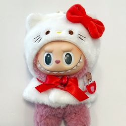 Labubu Clothes Sanrio Hello Kitty Clothing Outfits for Your Exciting Macaron and Have A Seat Plushies Pendants