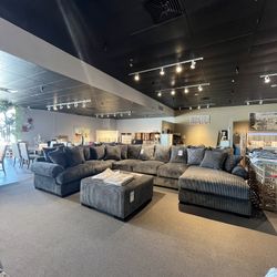 Grey 4PC Chaise Sectional Couch