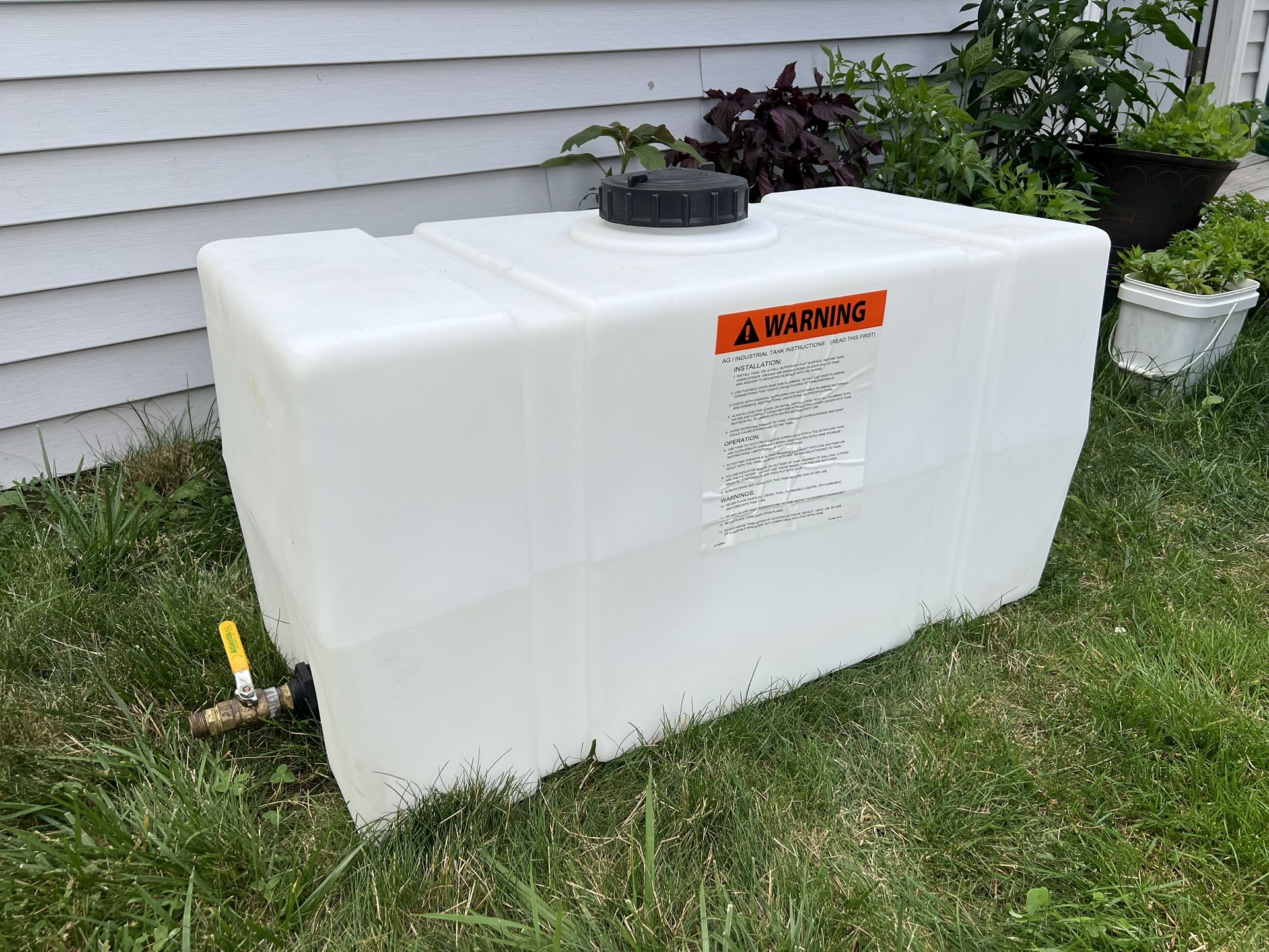 RomoTech Horizontal Square Reservoir Water Tank, 50 gal.