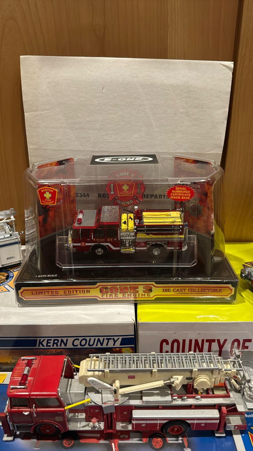 - Code 3 Boston Fire (MA) 1:64 E-One Fire Engine 41 w Sleeve $60 shipped
