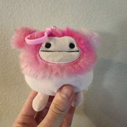 NWT Squishmallows Keychain Clip-On 3.5” Caparinne the Pink Bigfoot Yeti