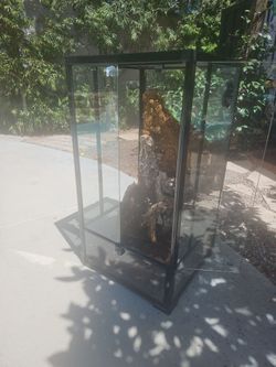 REPTI ZOO 3 in 1 Reptile Tall Terrarium Habitat, Black, 33-gal