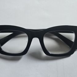 "OPRAH STYLE"NEW +2.50 READER BLACK LADIES EYEGLASSES