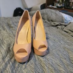 Size 39 Rose Stileto Heels Peeptoe