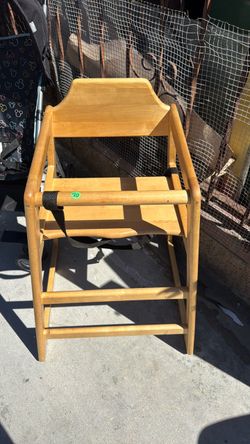 Wood high chair