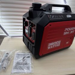 Brand New PowerSmart 3600-Watt Portable Inverter Generator, Quiet Technology, 30 amp for Camping, RV, Home use. SKU484-S1