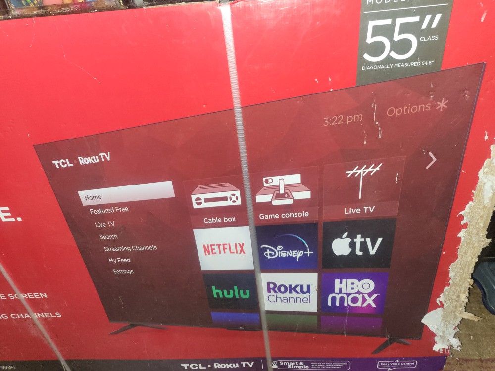 Brand New TCL Roku 55" Smart TV 4000k HDR. Still In box. Only $220