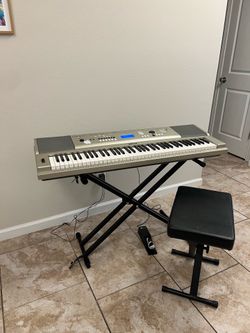 Yamaha Digital Keyboard YPG-235 with chair and stand