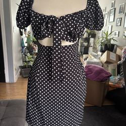 NWOT PLT Polkadot Cut Out Mini Dress