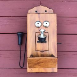 Vintage Wooden Phone Box