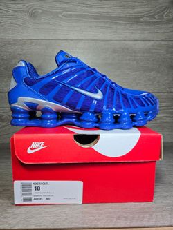 Nike Shox TL Hyper Royal Blue Metallic Silver Running Shoes AV3595-400 Men's 10
