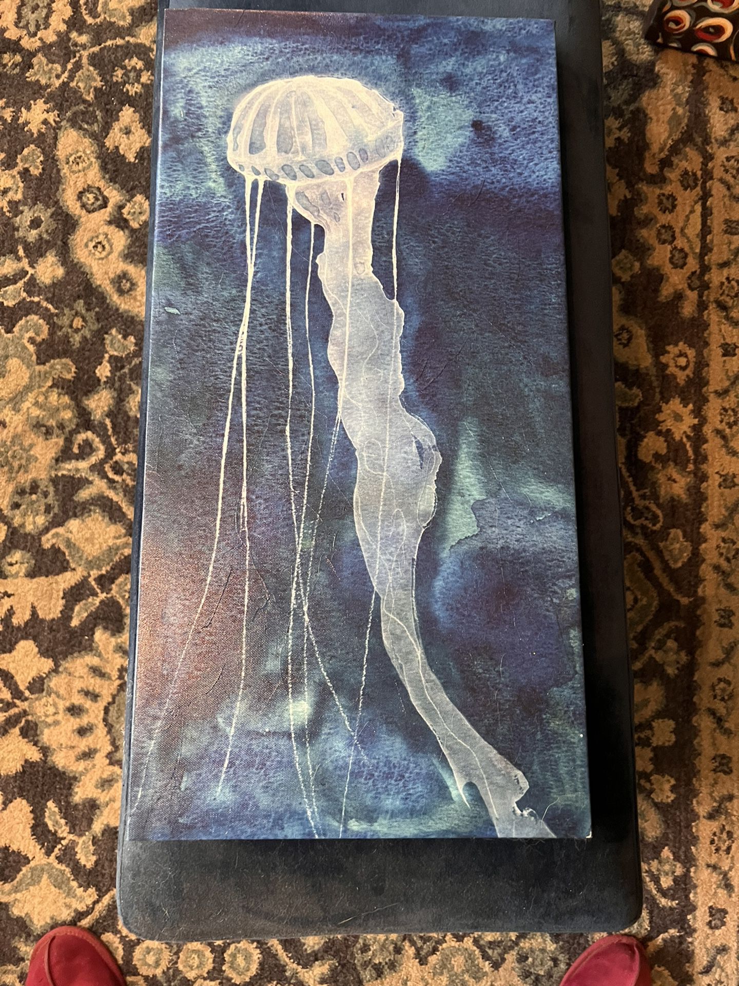 Jellyfish on canvas  Costal Art Painting