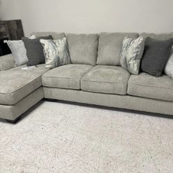 🍄 Ardsley 2 Pieces Sectional With Chaise | Sectional-Gray | Sofa | Loveseat | Couch | Sofa | Sleeper| Living Room Furniture| Garden Furniture | Patio