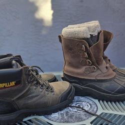 2 Pairs Of Boots Size 9 Men's 