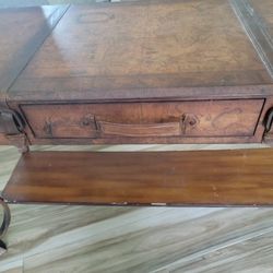 Vintage World Map Suitcase Table