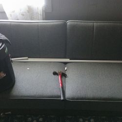 Futon And Glass Table