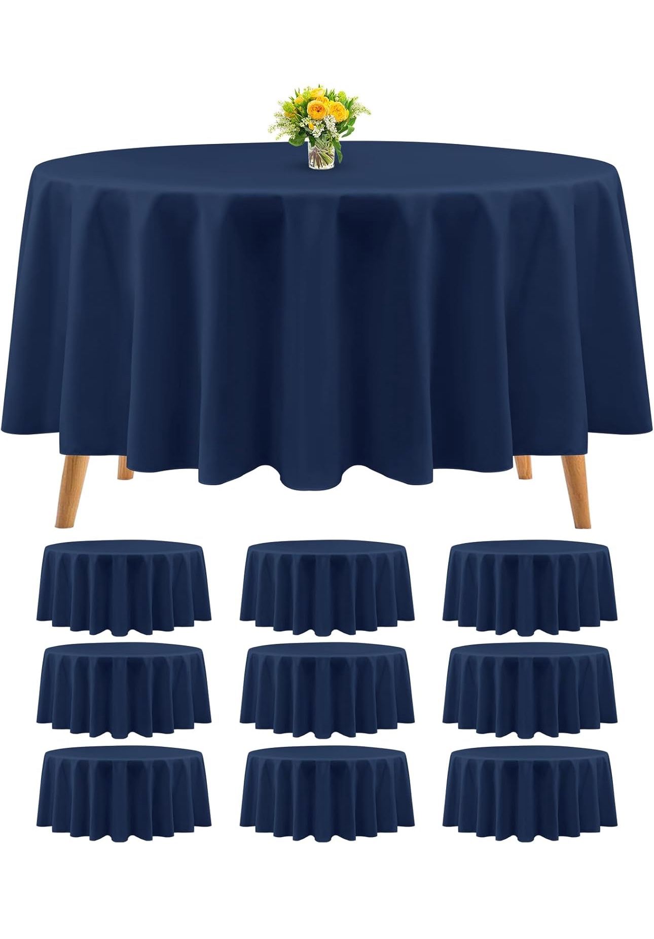 Navy Blue Round Tablecloths