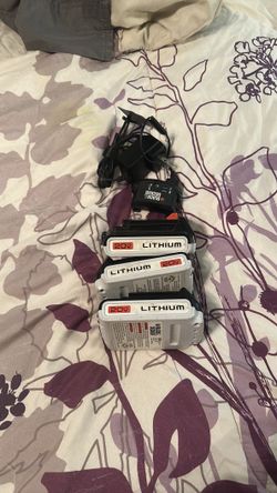 3 - Black and Decker 20v batteries with charger