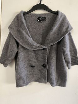 Gray Cropped Cardigan 