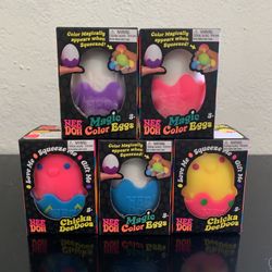 Viral NeeDoh Chicka Dee Doos And Magic Color Eggs Lot Of 5
