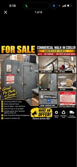 American Panel Commercial Walk-In Cooler – Parts / Scrap NOT Working best offer