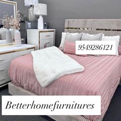 New 4pc Bedroom Set In Box 📦 FREE Mattress Finance Available No Credit Needed $39 Down