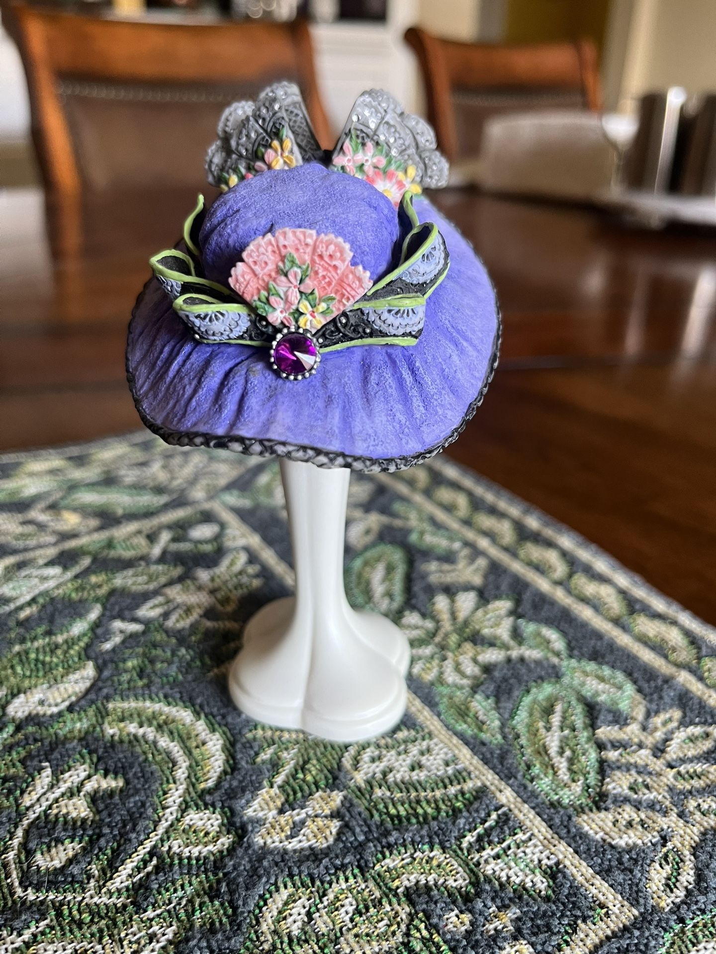 Willow Hall Age of Elegance Purple Passion Hat Collectible Miniature Hat