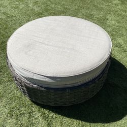 Outdoor Ottoman With Cushion