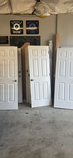 Six panel hollow core doors