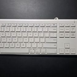 Macally Ultraslim USB Wired Keyboard For Mac/PC - White