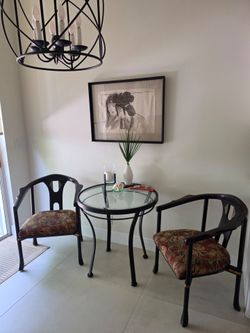 Glass Top Table  & Chairs