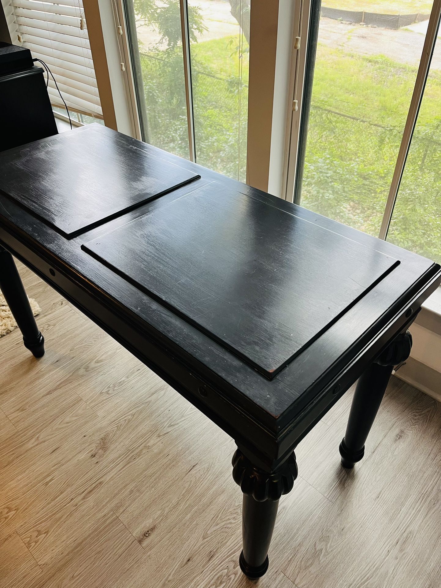 Antique Wooden Black Console Sofa Table