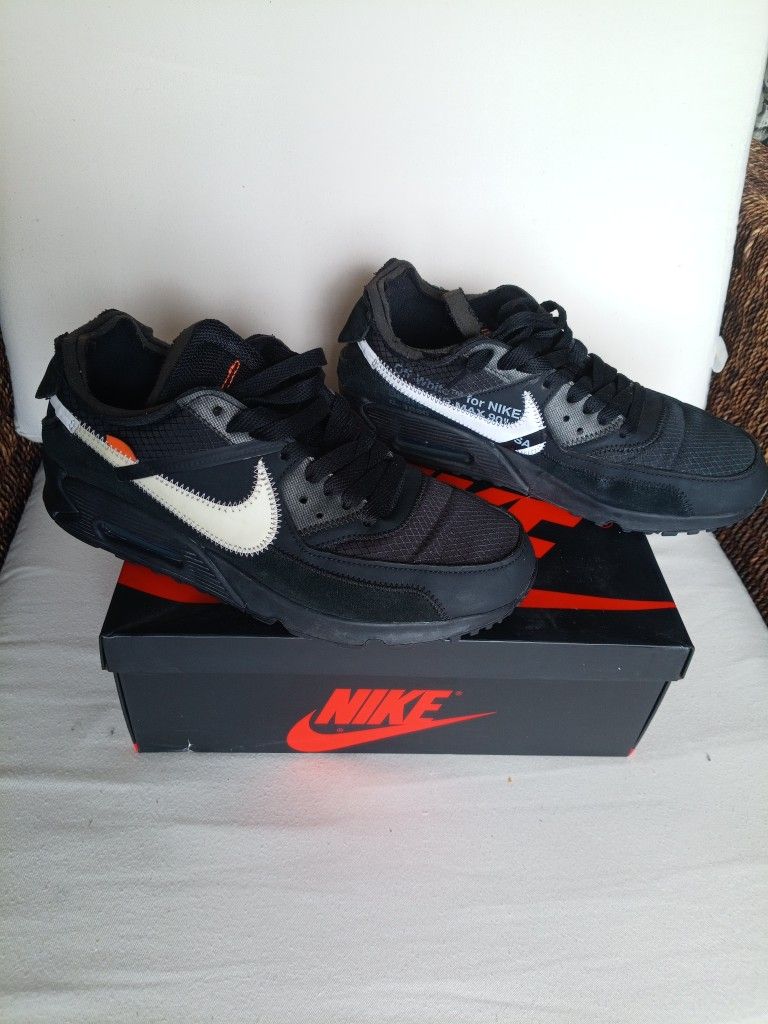 OFF WHITE NIKE AIR MAX 90 "BLACK" (9)
