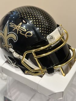 Alvin Kamara Signed Autographed ALT Mini Helmet New Orleans Saints Beckett