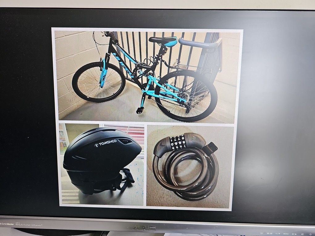 Bicycle, Lock And helmat