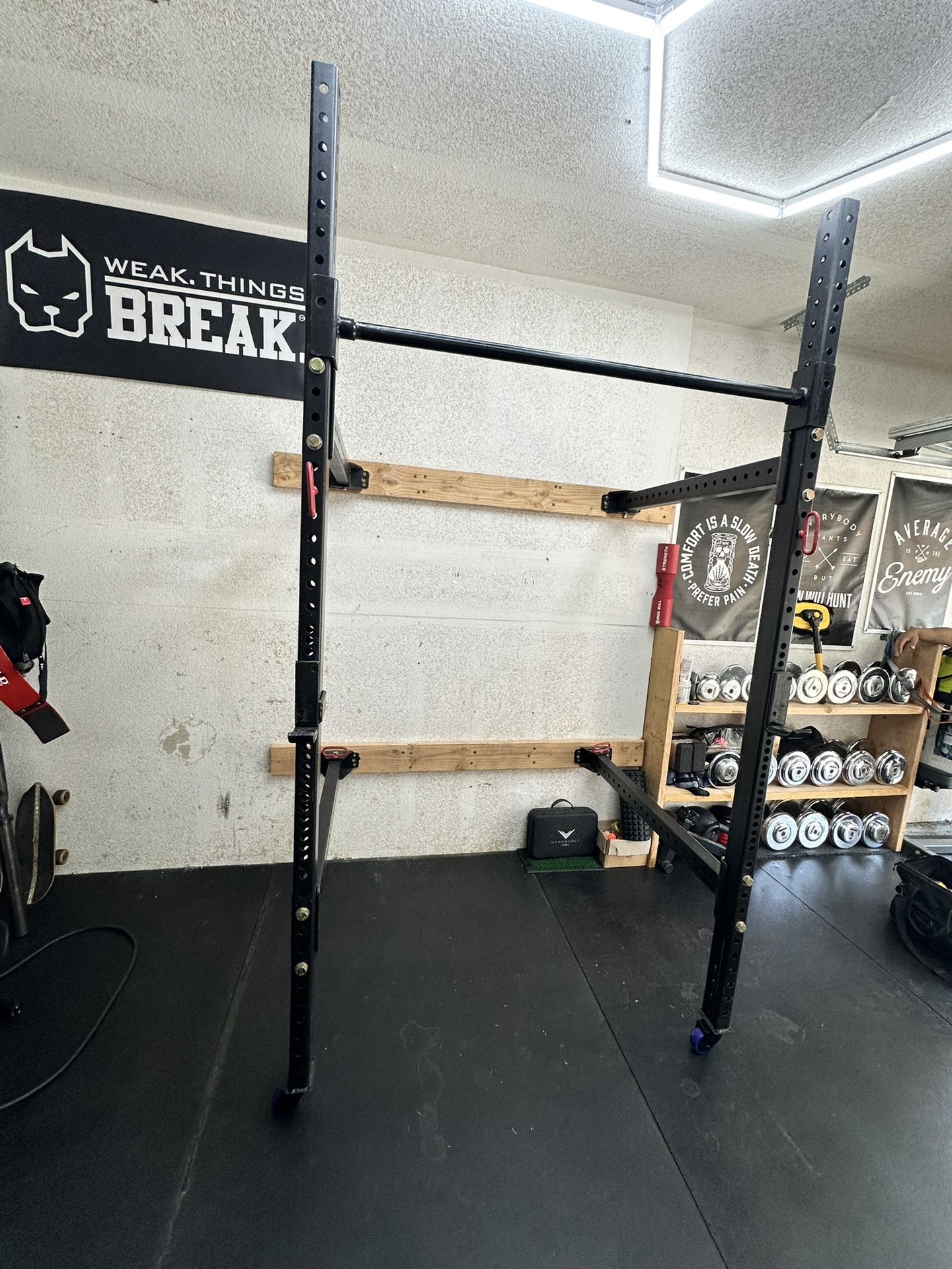 Folding Commercial Gym Rack With Pull-up Bar Home Gym Fitness Equipment