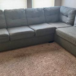 Beautiful Grey L Shape Sectional 