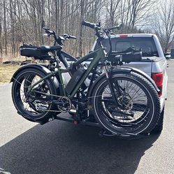 New in Box $109 (KAC) 2-Bicycle Rack for Car, SUV, Hatchback Mount for 2” Anti-Wobble Hitch, Heavy Duty Bike Carrier