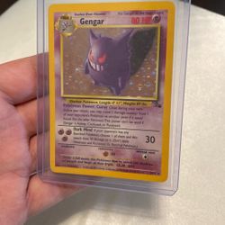 Pokémon TCG Gengar Holo Rare Card 5/62 Fossil Vintage