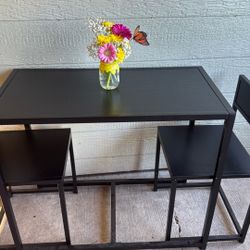 Black Dining Table 2 Chairs 🪑 