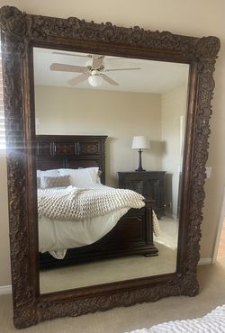 Large  Wood Mirror 87 X 63  Pre Owned