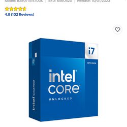 Intel I7 14700k 14th Gen