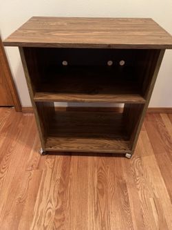 Small Entertainment Center with Locking Wheels