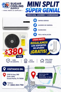 12000 Btu mini split !! -FREE  bracket!!