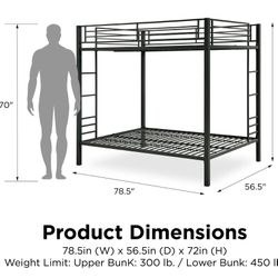 Full , Over Full Bunk Bed  (Like New)