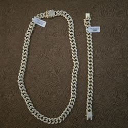**BRAND NEW** Cuban Iced Jewelry Set