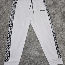 Men's Armani Exchange AX white Sweatpants Jogger Pants L