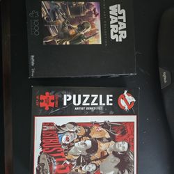 Collectible Puzzles Star Wars and Ghostbusters 